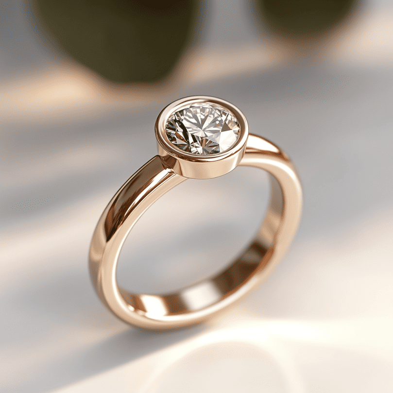 Memoire-Ring mit Brillanten
