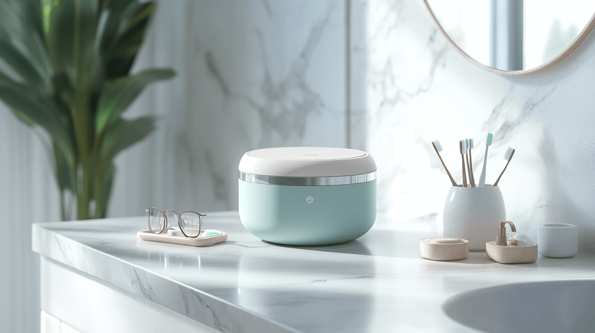 Ring wird im Ultraschallreiniger gereinigt