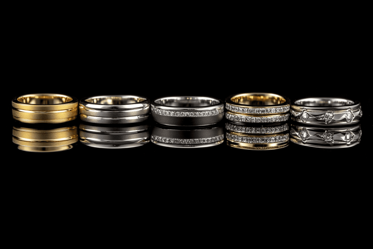 Verschiedene Memoire-Ringe im Vergleich